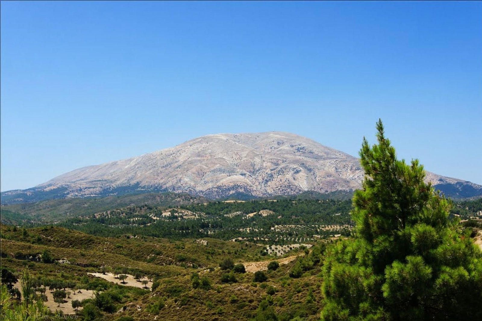 Mount Attavyros highest peak hiking and 4x4 trail in Rhodes
