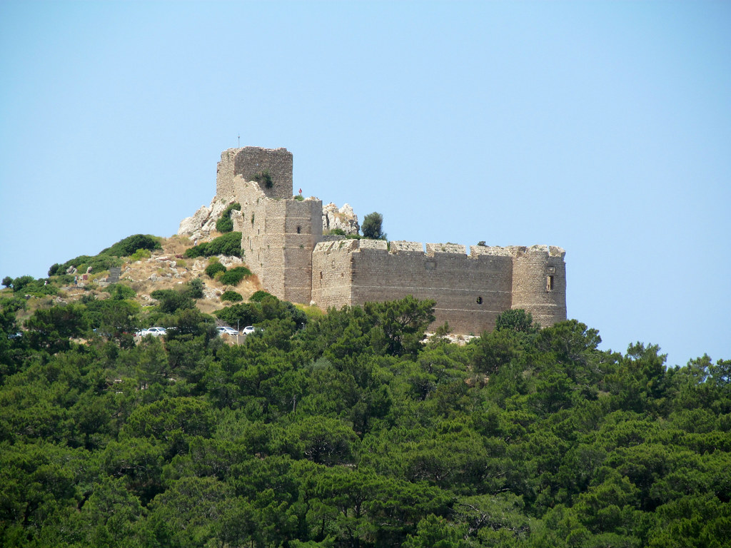 Kritinia Castle medieval fortress view in Rhodes